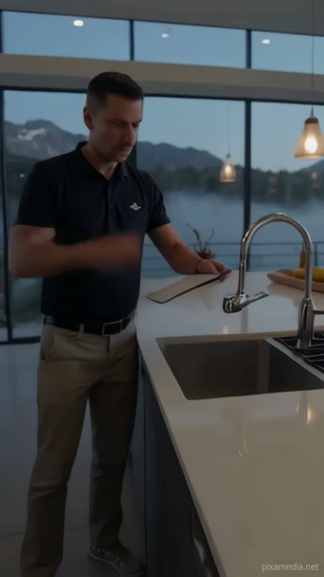 Faucet Check in Twilight Glass House - Real Estate AI stock
